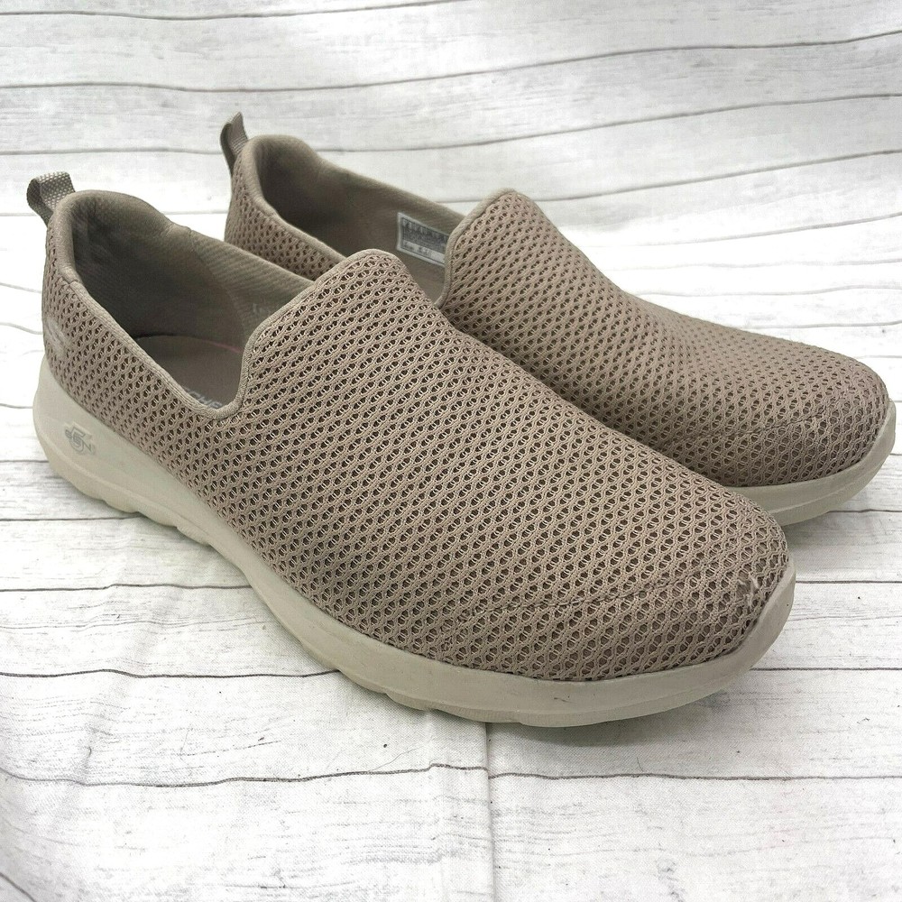 Women's Skechers Go Walk Joy Slip-On Sneakers Size 8 15600 Taupe Beige Comfort
